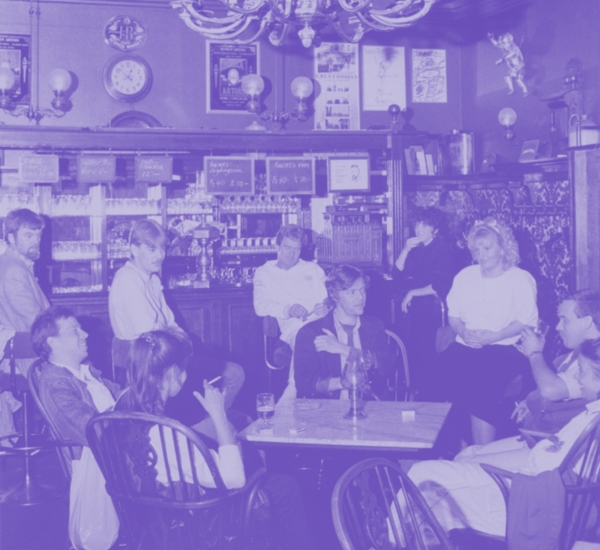 Image of a bar full of people