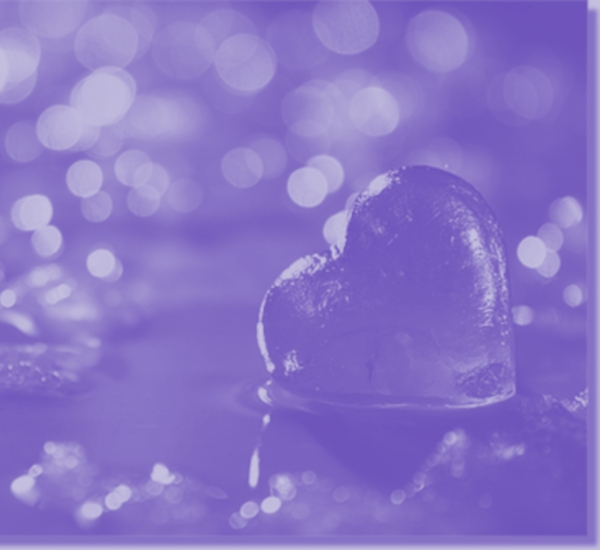 Image of a love heart in the rain