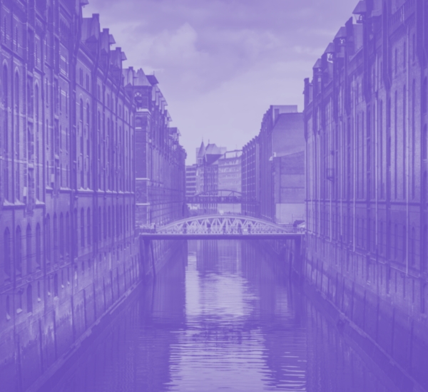 White Arc Bridge Between Building