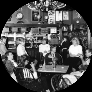 Image of a bar full of people