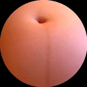 Image of Linea Nigra on a pregnant belly